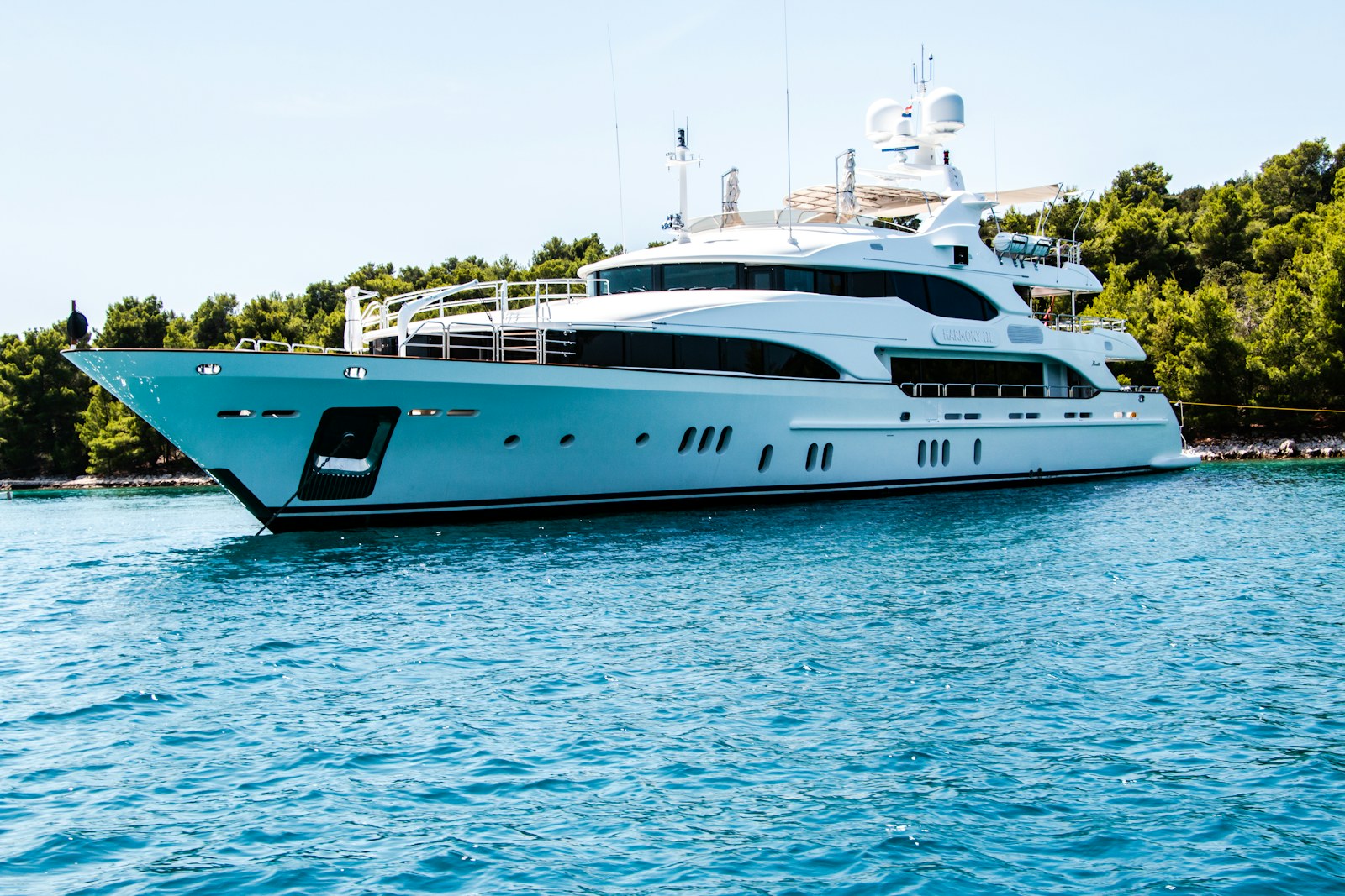 Boat on turquoise sea